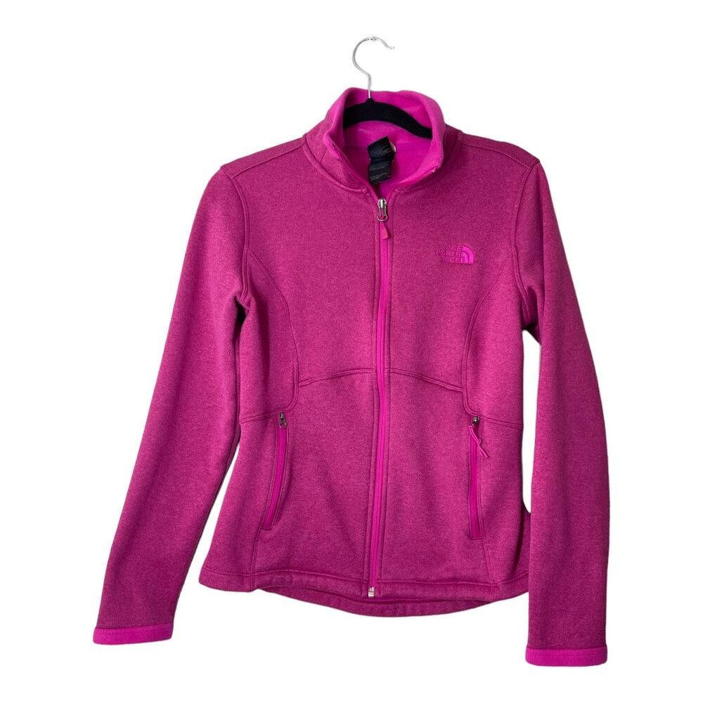 The North Face Pink Full zip Jacket Soft Fleece Lining Womens Small